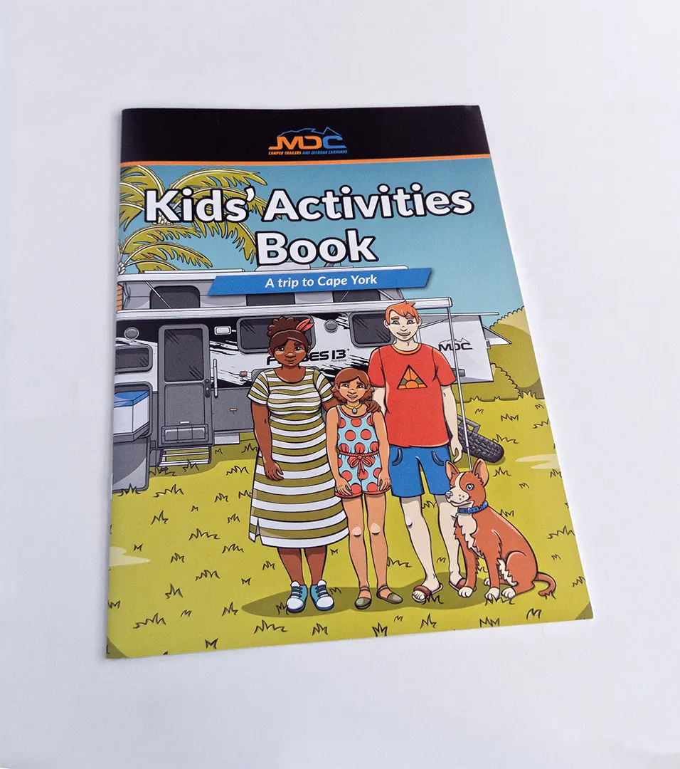 MDC - Kids' Activities Book - Cover - Photo 1 - Closed book on white background