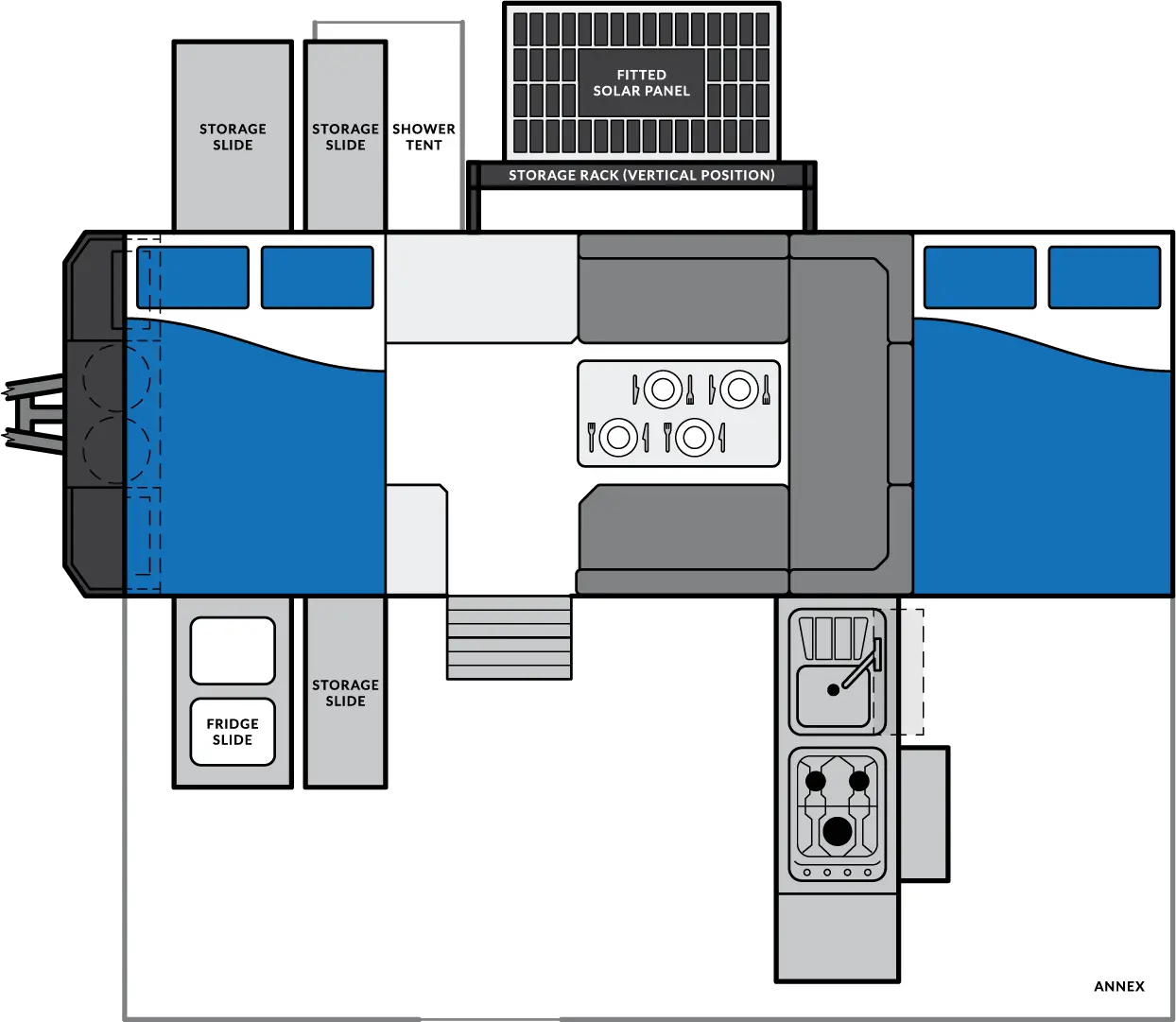 MDC - Floor-plans - Drawing 4 - Camper Trailer