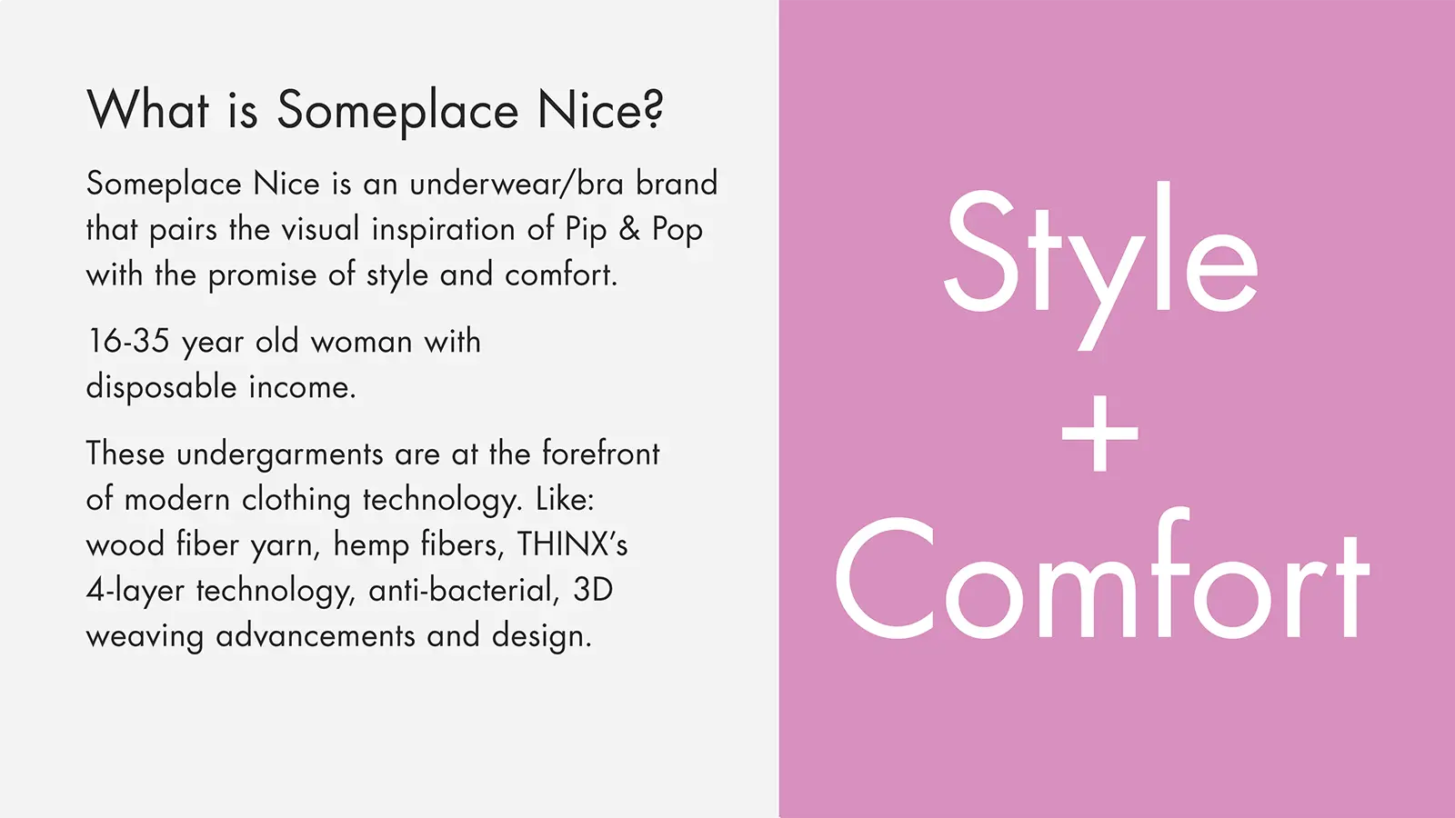 Someplace nice underwear & bras - Pitch Presentation - Slide 2 - brand idea