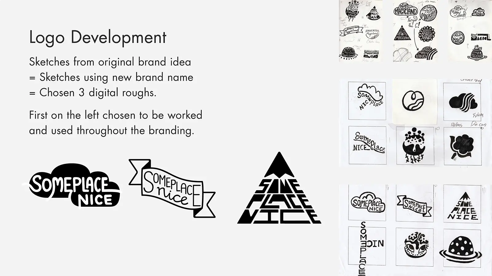 Someplace nice underwear & bras - Pitch Presentation - Slide 5 - Logo Development