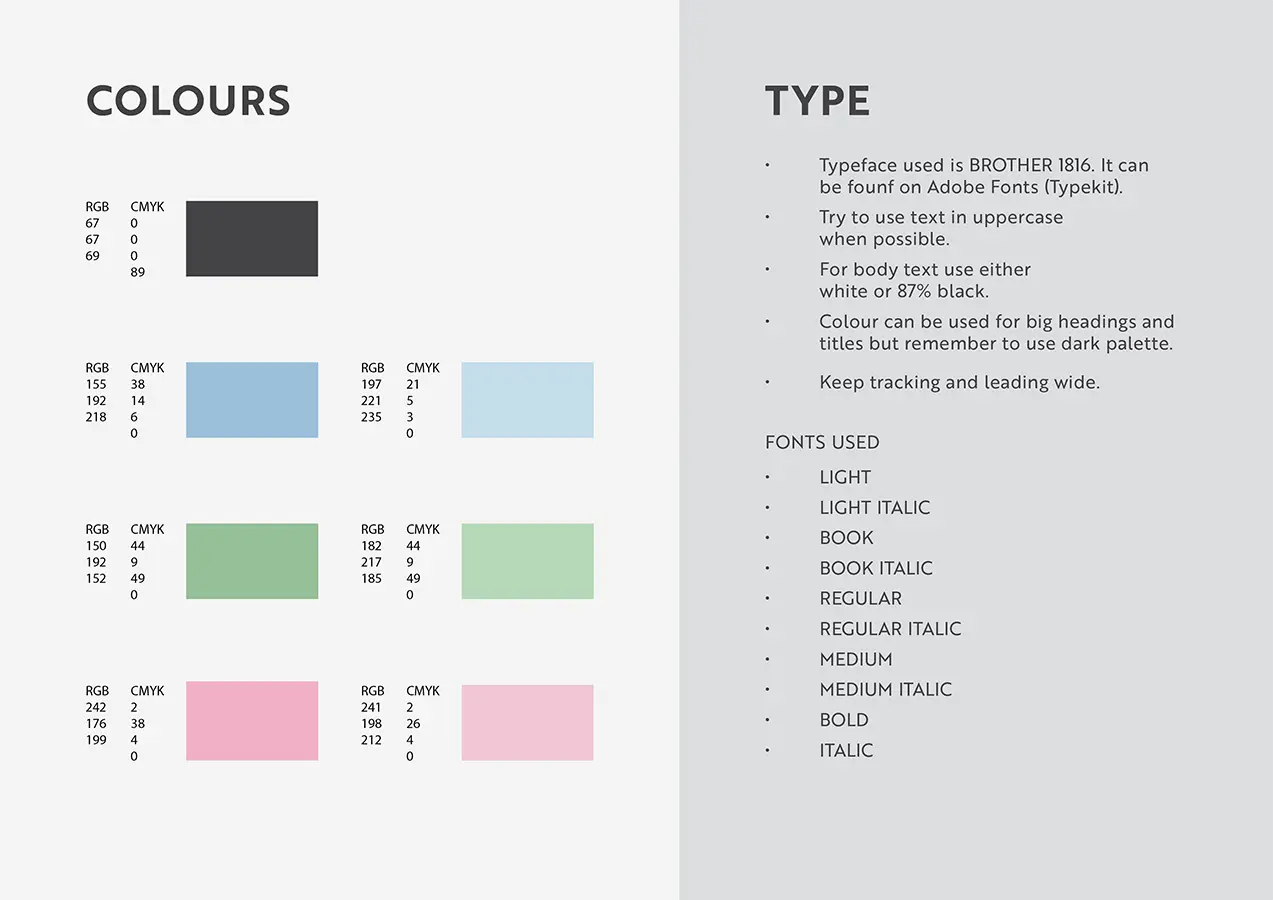 Someplace nice underwear & bras - Style guide - Page 4 - Colour palette and Font